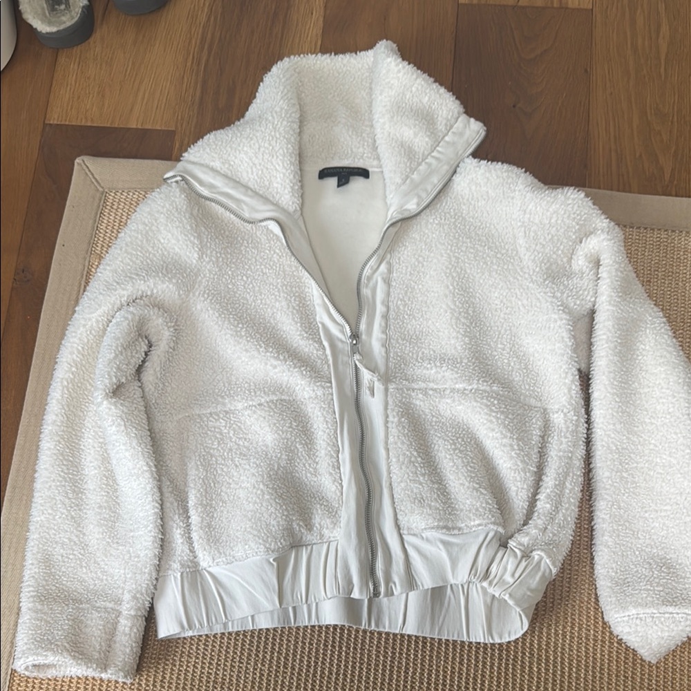 Banana Republic Cozy White Sherpa Jacket